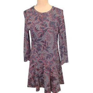 Tory Burch Pima Cotton Dress S Navy Long Sleeve Jersey Knit Travel Dress Career